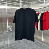 Chrome Hearts T-shirt Horseshoe Embroidery logo round Neck Short Sleeve25ss New Pure Cotton Unisex Style T T-shirt OS Loose Fit Base Shirt Top Half Sleeve T-Shirt