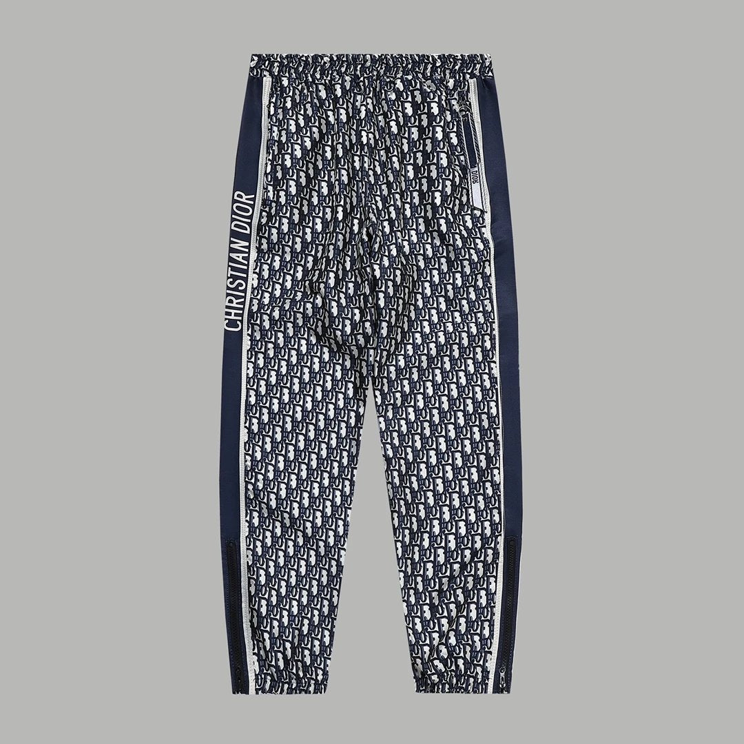 Dior Sweatpants Evergreen Full Print Webbing Casual Jogger Pants Unisex Autumn Winter New Arrival