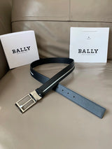 Bally Belt Top version Original Single Belt Counter New Men's Double-Sided Casual Business Belt Wide3.5cm Double-Sided Head Layer Cowhide Belt First Layer Cow Leather Belt Men and Women Business Casual Belt Belt Men's Leather Belt