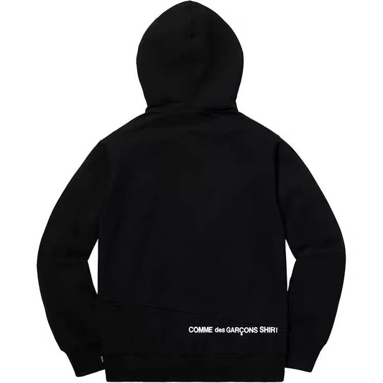 Supreme Hoodie Top Version Dislocation Hooded Fleece Lined Sweater Men and Women Couple