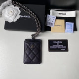 Chanel Wallet Top version 【Spot Sale】Small2022New Chain Work Card Card Holder Listing Bag Coin Purse Card Holder Original Cowhide Sheepskin Bag Halter Chain Bag Small Bag