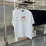 Balenciaga T-shirt Three-Dimensional Silicone logo Round Neck Short Sleeve Pure Cotton Unisex T Shirt Bottoming Shirt OS Loose Fit T-Shirt