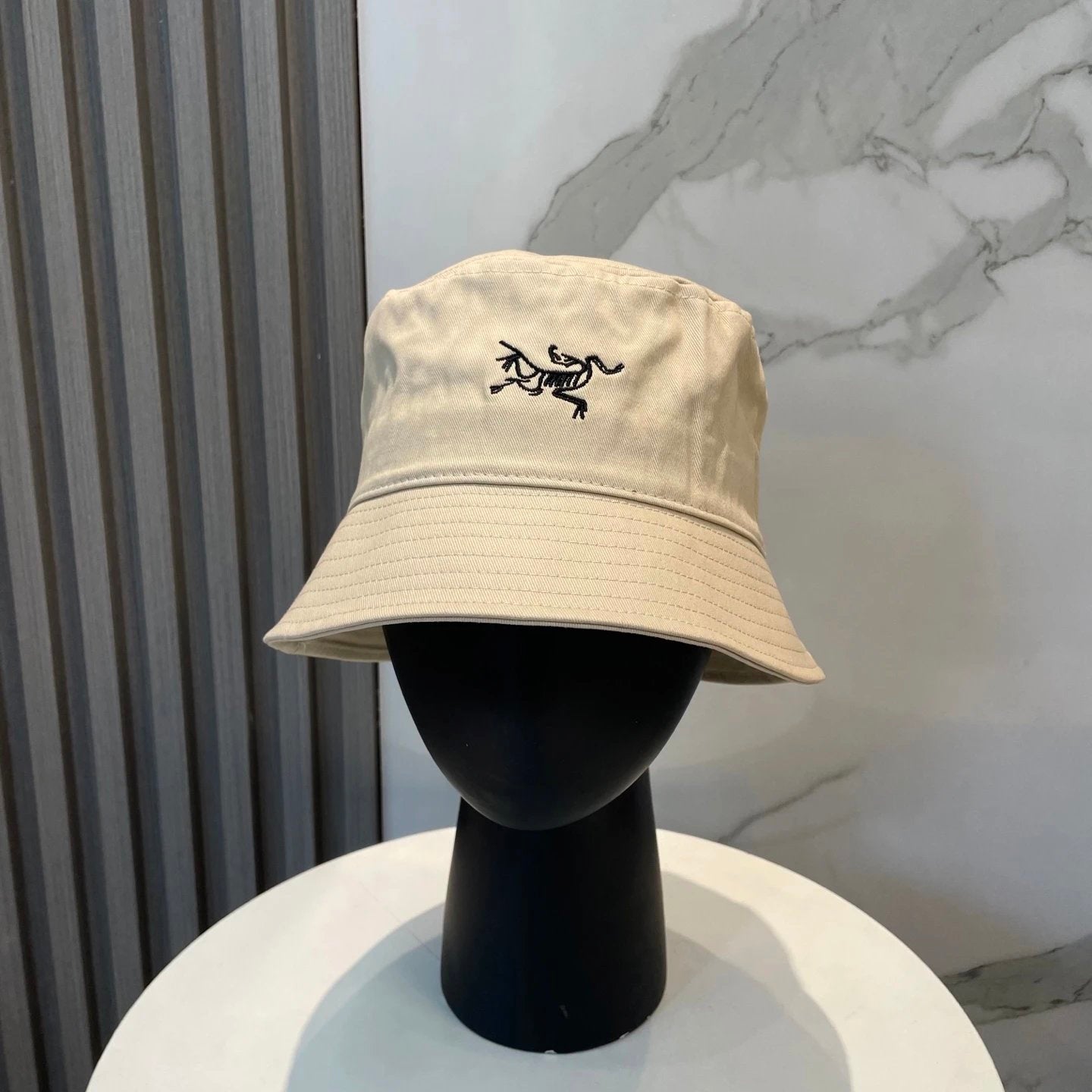 Arc'teryx Hat Skeleton Embroidery logo Fisherman Hat Casual Sun Protection UV Protection Plain Face Covering Sun Hat Outdoor Versatile Flat Top Bucket Hat