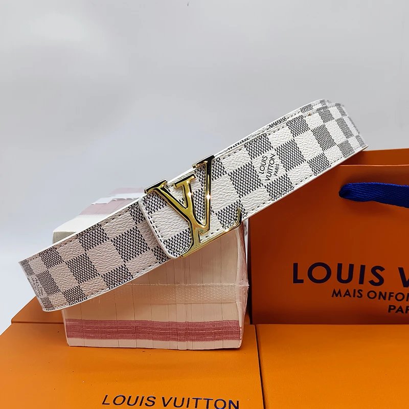 Louis Vuitton LV Belt Belt Men's Graffiti Casual All-Matching Men's Smart Guy Belt Trendy Brand Pant Belt Young Student Pants Belt