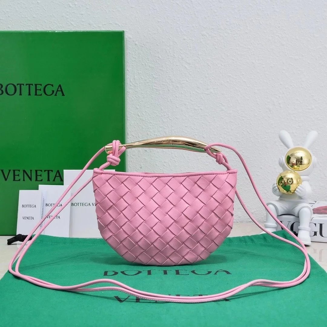 Bottega Veneta Women's Bag Top version 【New Arrival】2023New Sardine Sardine Handbag New mini Sardine Bag Small Handbag Handbag High-Grade Explosion-Proof Stainless Steel Hardware+24k Real Gold Electroplating Process