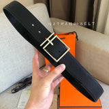 Hermes Belt Top version Belt Male4.0cm Import togo Belt Stainless Steel Hardware Belt Pin Buckle Men's Belt H Belt Loop Business Casual All-Match H Buckle Belt
