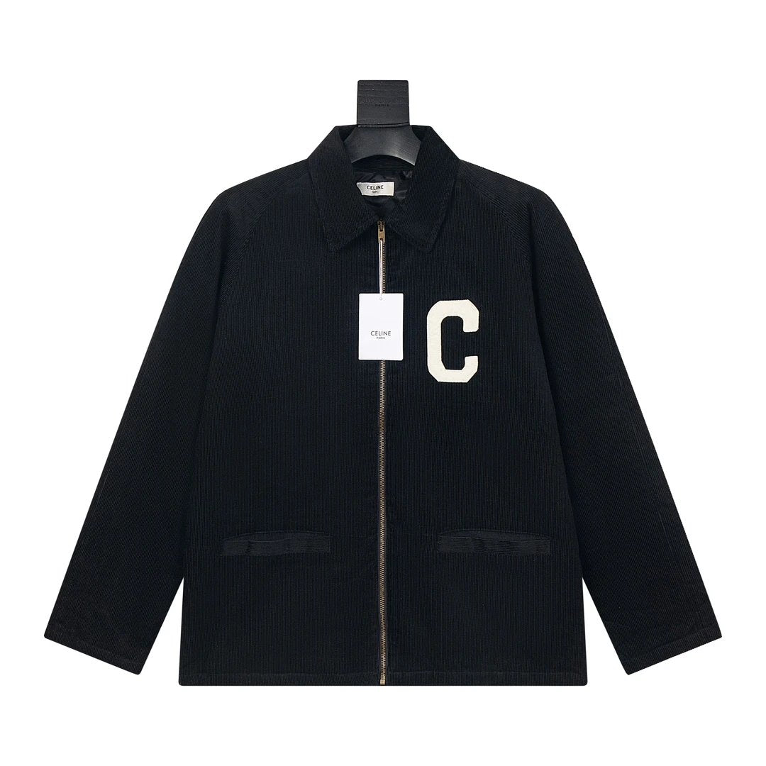 Celine Jackets Corduroy Cotton Jacket with Zipper Unisex Coat Autumn Winter New Arrival