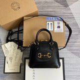 Gucci Women's Bag Top version 【**Original Version】Shoulder Bag mini Little shell bag1955Horsebit Horsebit Buckle Series Shell Bag Handbag Retro Shoulder Bag Crossbody Women's Bag640716