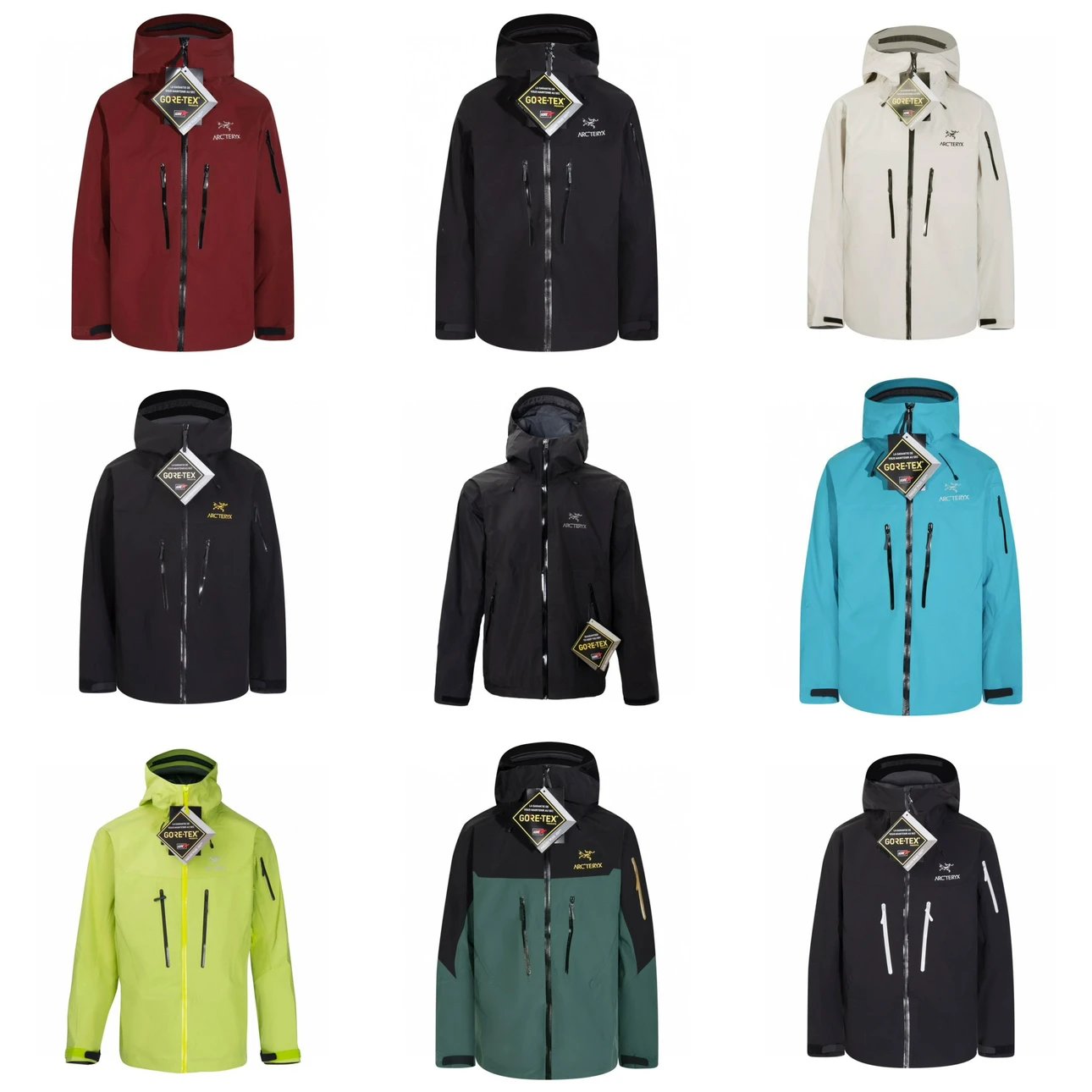 Arc'teryx Jackets Top Version of Each Model Collection Hard Shell Shell Jacket Windproof Waterproof Hooded Jacket Men's and Women's Coats