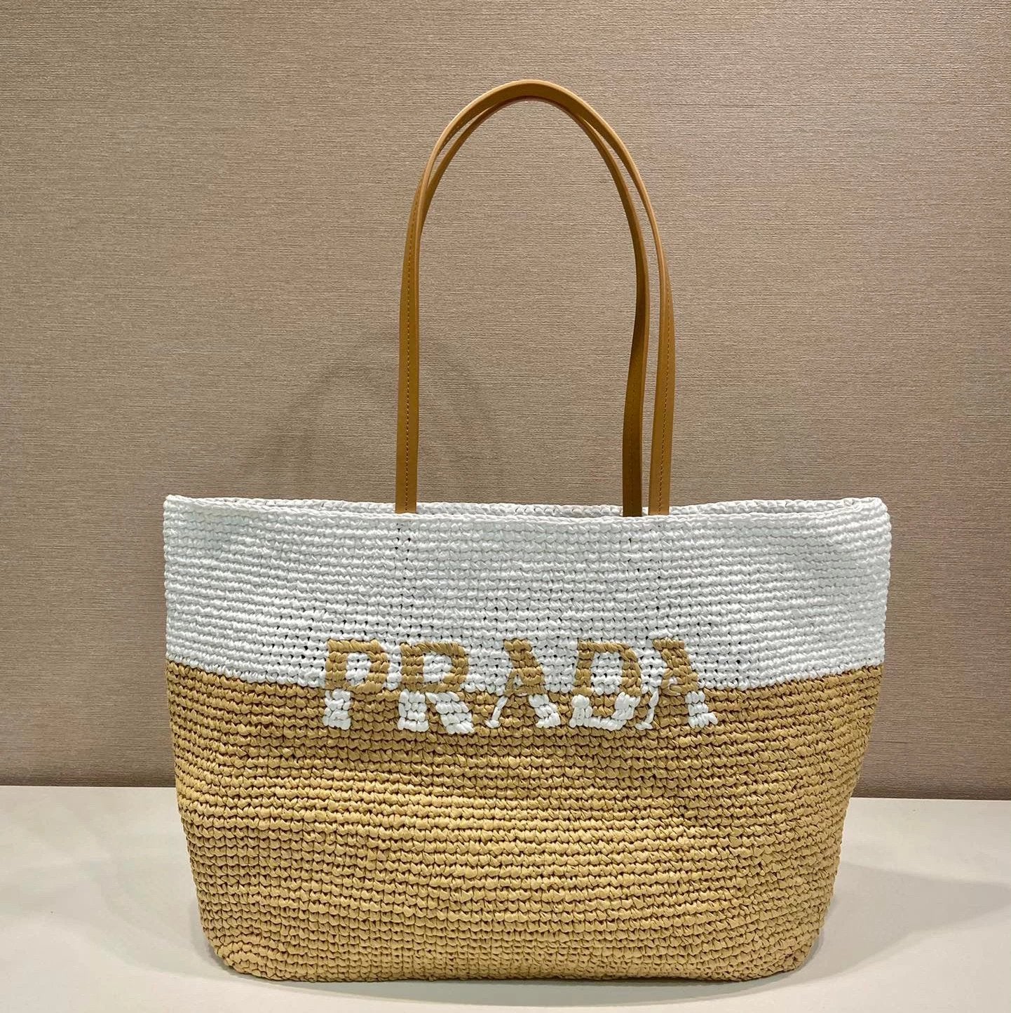 PRADA Bag Top version Original Order Latest Fiber Raffia Tote Bag European and American Fashion Large Capacity Totes Middle Ancient Women's Woven Shopping Bag Casual Straw Handbag Shoulder Bag Messenger Bag Women's Bag Women's Bag1BG442Large Size1BG454Sma