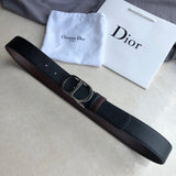 Dior Belt Top version Belt Genuine Cattlehide Leather Surface Belt Men's Leather Belt Double-Sided Head Layer Cowhide Universal Business Man's Belt Men's and Women's Business Casual Belt Belt Men's High-End Belt3.5Ferragamo Belt Male Ferragamo