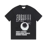Gucci T-shirt Black and White Print on Chest logo round Neck Short Sleeve25ss New Pure Cotton Unisex Style T T-shirt OS Loose Fit Base Shirt Top Half Sleeve T-Shirt