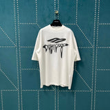 Balenciaga T-shirt Front Dissolved Letter Print logo round Neck Short Sleeve25ss New Pure Cotton Unisex Style T T-shirt OS Loose Fit Base Shirt Half Sleeve T-Shirt Top Half Sleeve