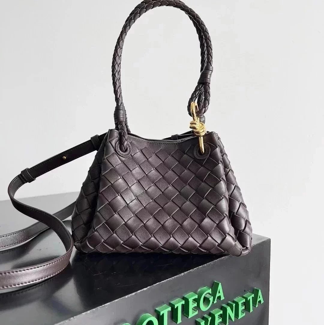 Bottega Veneta Women's Bag Top version 【Highest Version Original Leather】24New Shu Qi Same Style Parachute Package Woven Bag Shoulder Bag Messenger Bag Handbag parachute Handbag Parachute Package！Continuation of Women's Bag Classic Bag，Collection Hand Car