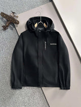 Balenciaga Jackets Chest logo Letter Embroidery Hooded Windproof Jacket Unisex