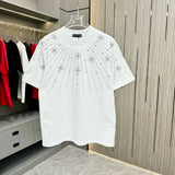 Chrome Hearts T-shirt Half-body Diamond Craft logo round Neck Short Sleeve25ss New Pure Cotton Unisex Style T T-shirt OS Loose Fit Base Shirt Half Sleeve T-Shirt Top Half Sleeve