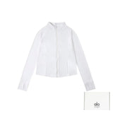 Alo Yoga Jackets Chest Letter Embroidery logo Short Coat25ss Spring Summer New Towel Embroidery American Letter Women's Street Jacket