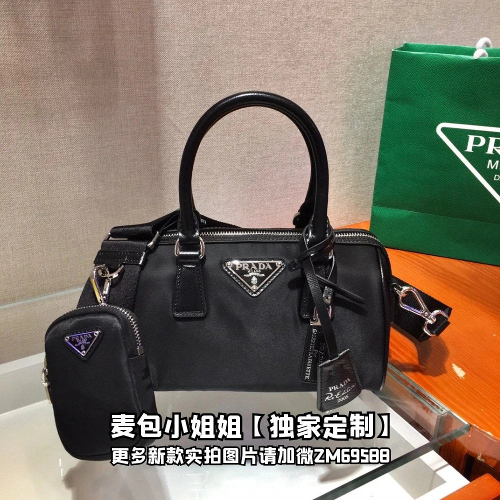 PRADA Bag Top version Latest mini Boston Small Pillow Bag Medieval Underarm Bag Flap Bag Handbag Shoulder Bag Crossbody Bag Women's Bag Women's Bag1BA846