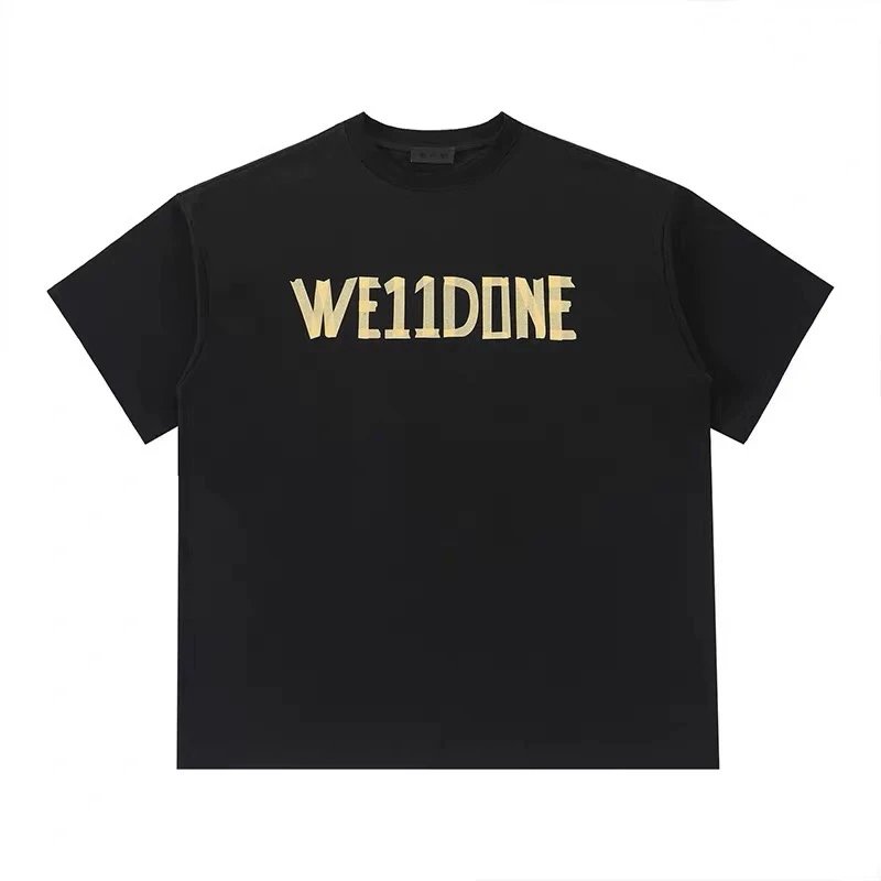 We11done T-shirt Top Version Tape Special-Interest Fashion Brand American Summer Pure Cotton Loose Male and Female Couple Short Sleeve T T-shirt ins round Collar Tide