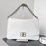 Balenciaga Bag Top version 【Counter Original】23fall的BBsoft Original Imported Calfskin Chain Bag Shoulder Underarm Messenger Bag Fashion Leisure Commute Women's Bag