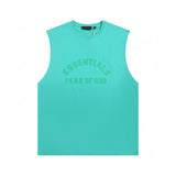 ESSENTIALS T-shirt Top Version American Couple20Double Line Letter Silicone Vest Bottoming Shirt Fashion