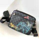 Louis Vuitton LV Men's Bag Top version 【Highest Version】Original Leather Hardware M46602Full leather in black M69827Sprinter Three-in-One Men's Messenger Bag Postman Men's Bag Two-in-One Trio Messenger Bag Shoulder Bag Men's Messenger Bag Men's Bag M30848