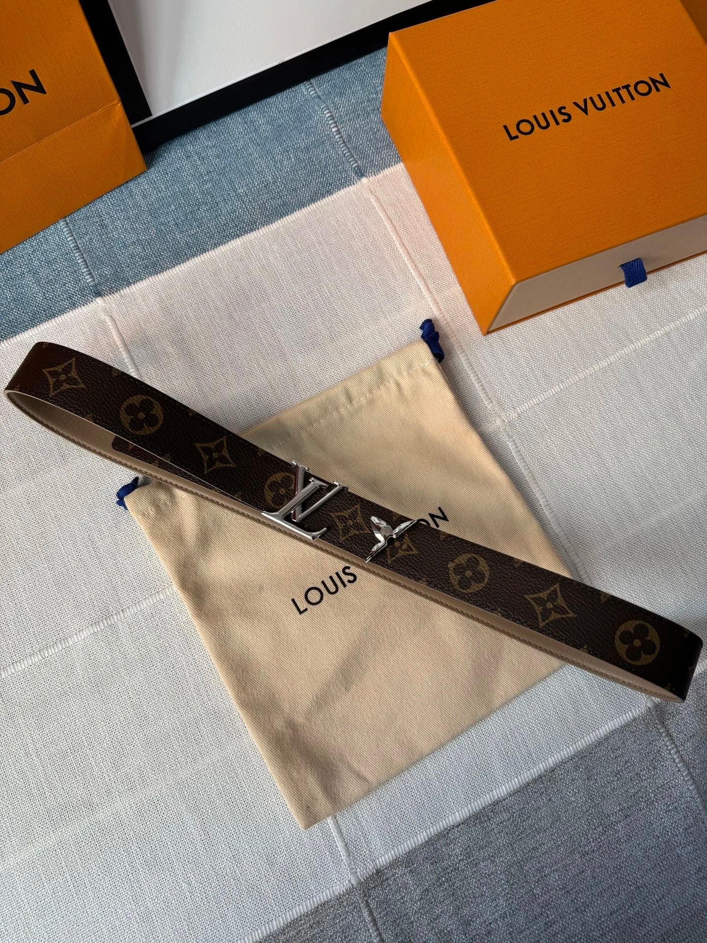 Louis Vuitton LV Belt Top version 【Counter Quality】Belt New Belt3.0cm Women's Belt Metal Buckle Women's Leather Belt with Classic Presbyopic Chessboard Grid Belt with Genuine Goods Packaging No Problem in and out of the Counter Versatile Casual Fashion Fo