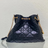 Dior Women's Bag Top version 【Version】Level Surrogate Shopping2023Summer New Ladies ammi Small Golden Beads Steamed Pork Dumplings Bag Small Golden Balls Sheepskin Handbag Women's Bag Cloud Bag Steamed Pork Dumplings Bag Shoulder Messenger Bag Clutch Bag