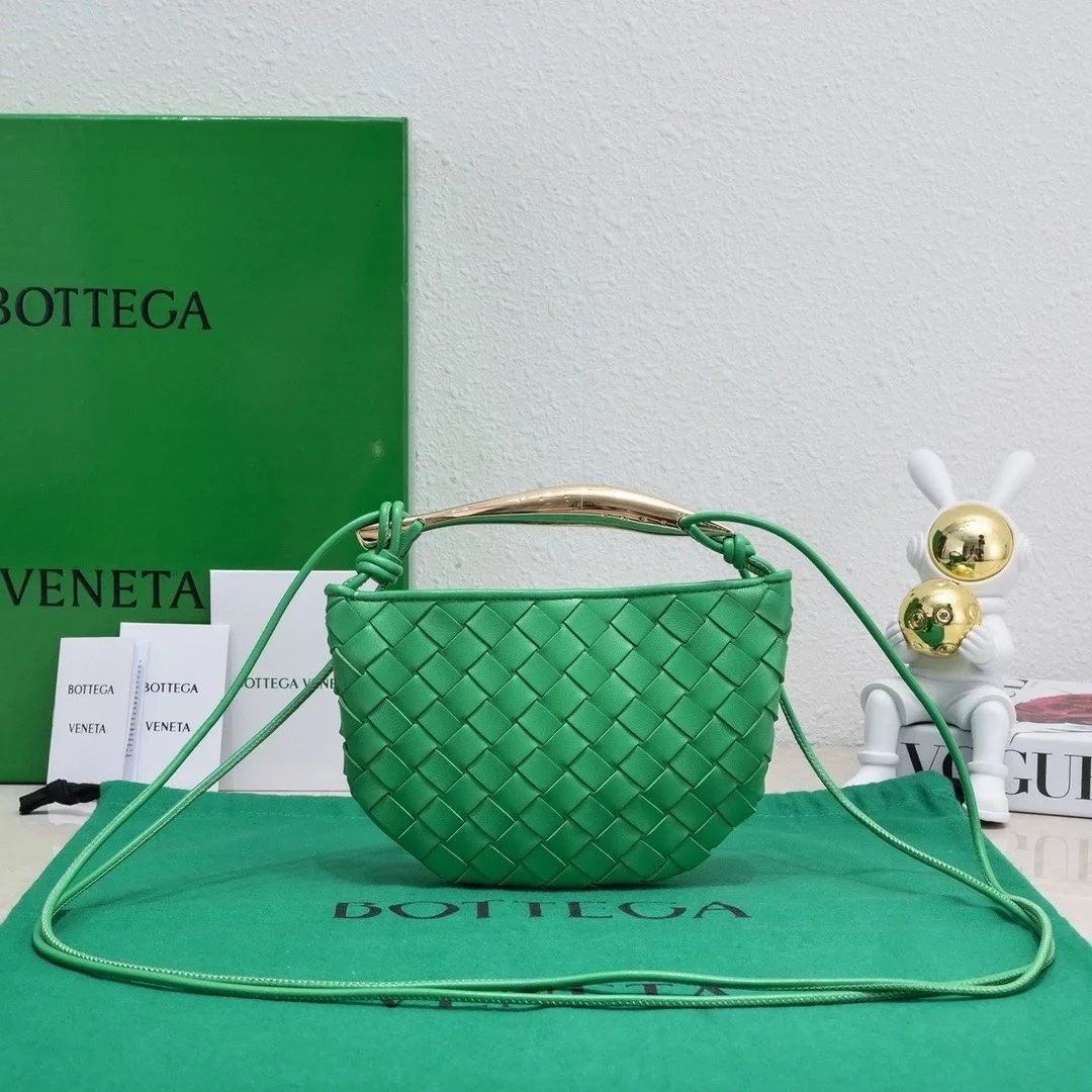 Bottega Veneta Women's Bag Top version 【New Arrival】2023New Sardine Sardine Handbag New mini Sardine Bag Small Handbag Handbag High-Grade Explosion-Proof Stainless Steel Hardware+24k Real Gold Electroplating Process