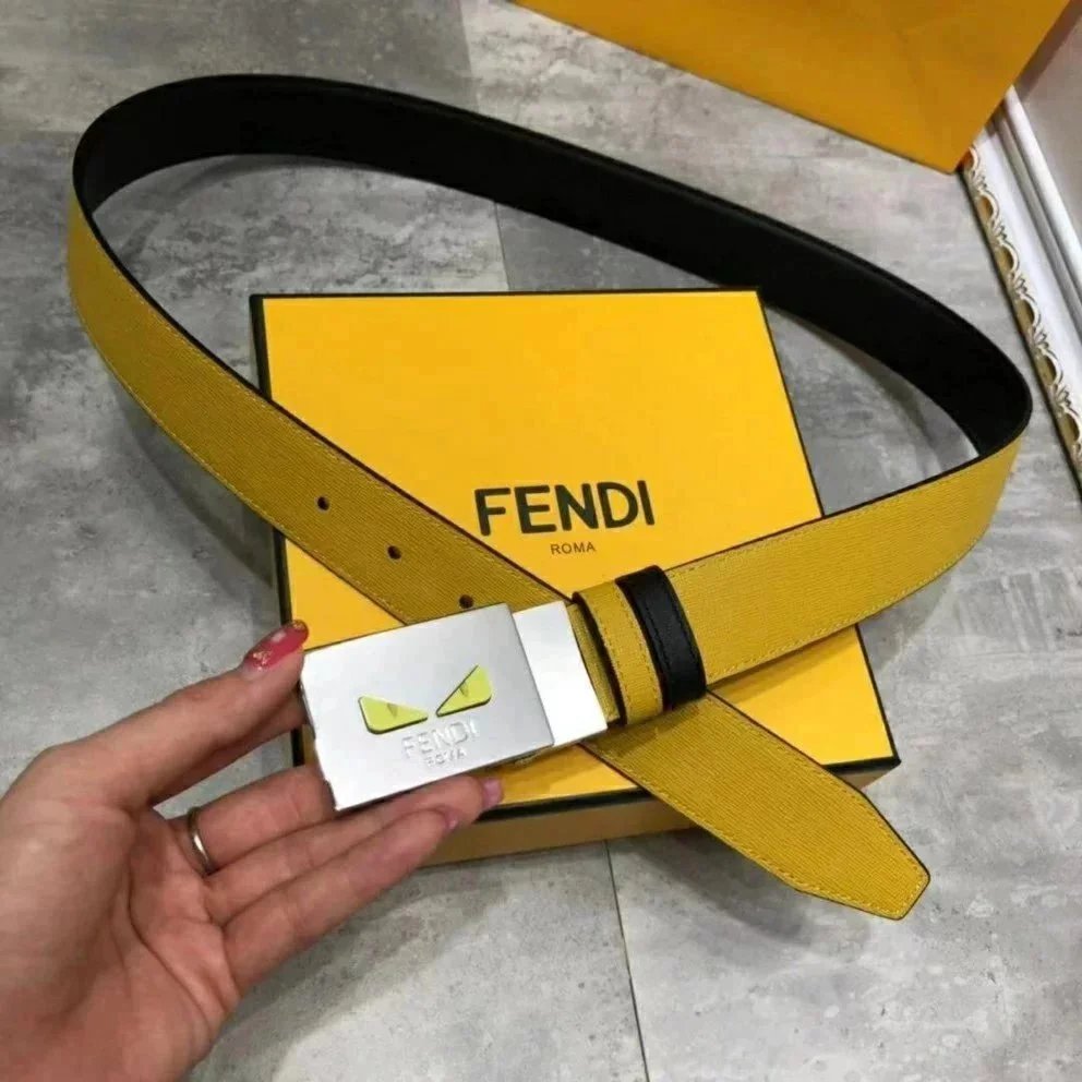 FENDI Belt Top version New Belt Men's Business Casual Men's and Women's Fashion All-Match Little Monster Belt