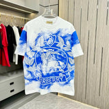 Burberry T-shirt Rendering logo round Neck Short Sleeve25ss New Pure Cotton Unisex Style T T-shirt OS Loose Fit Base Shirt Short Sleeve T-Shirt Top