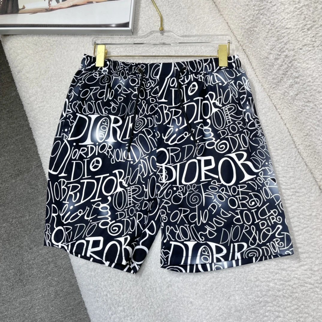 Dior shorts Allover Personalized Letter Print logo Beach Shorts25ss New Arrival Five-Point Pants Casual Trendy Brand os Loose Quick-Dry Unisex Large Shorts5Pants