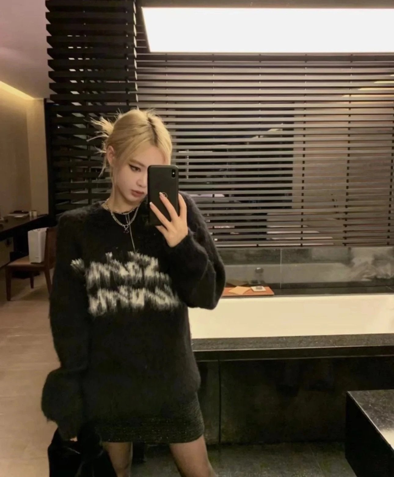 YSL Sweater Mohair Letter Jacquard Long Sleeve Sweater Thickened Lazy Style Unisex Loose Knit Top Coat Versatile Casual Wear