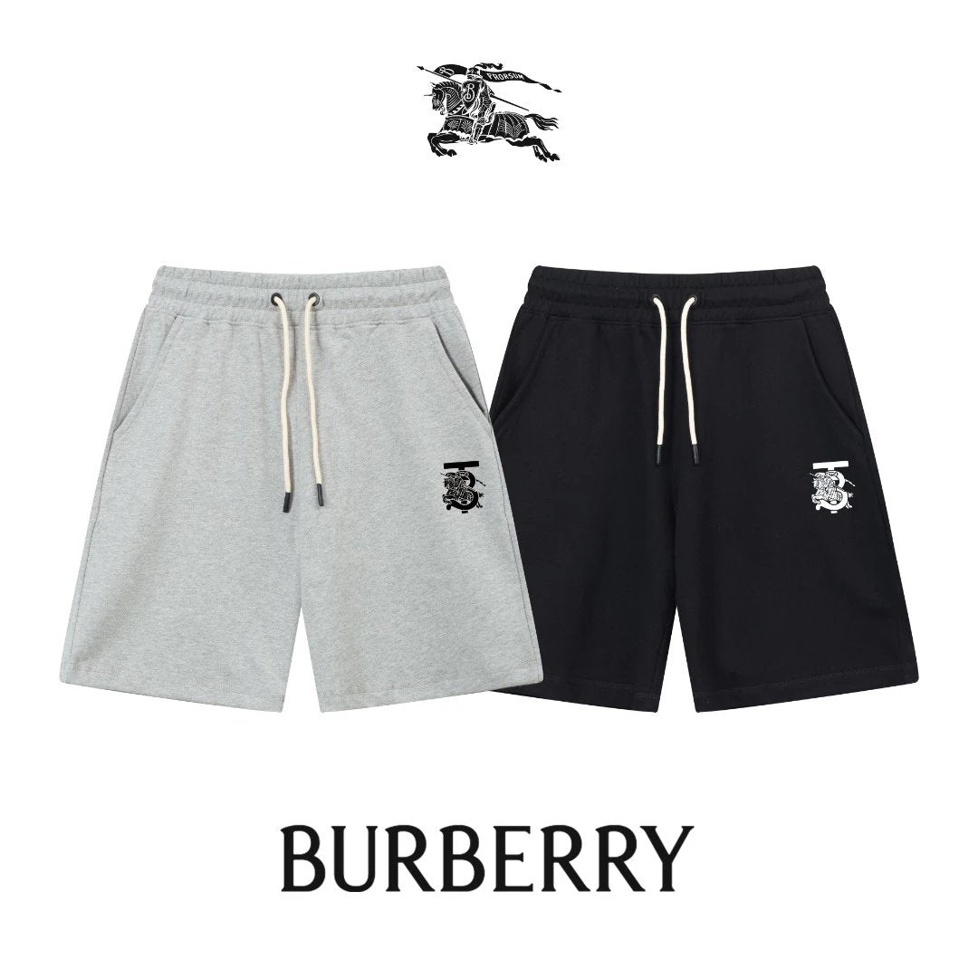 Burberry Shorts B Letter Embroidery logo Five-point Shorts25ss New Drawstring Casual Summer Pants5Two-in-One Casual Sweatpants for Men and Women, Pure Cotton Joggers