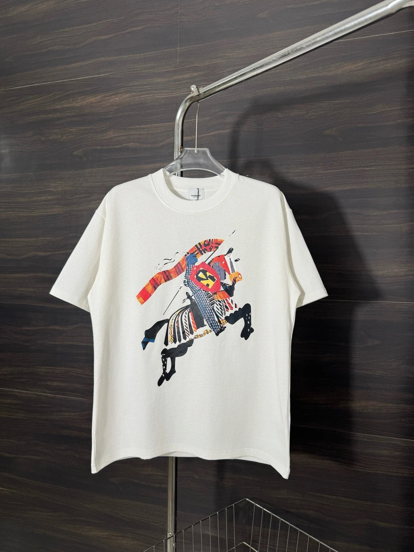 Burberry T-shirt Chest Embroidered Print logo round Neck Short Sleeve25ss New pure cotton T Unisex T-Shirt OS Drop Shoulder Loose Fit Base Shirt Top T-Shirt Short Sleeve