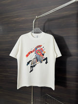 Burberry T-shirt Chest Embroidered Print logo round Neck Short Sleeve25ss New pure cotton T Unisex T-Shirt OS Drop Shoulder Loose Fit Base Shirt Top T-Shirt Short Sleeve