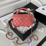 Chanel Women's Bag Top version 【**Original Leather】22A Early Autumn Handmade Workshop Series New Handle Long Box AP2846Women's Shoulder Messenger Bag with Mirror Cosmetic Bag Lipstick Pack Box Bag Handbag