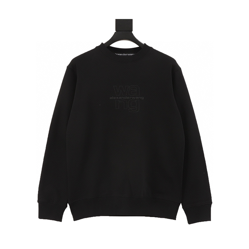 Alexander Wang Hoodie Heavy Industry Rivet Thick Hot Glue Sweater for Men and Women