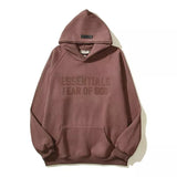 ESSENTIALS Hoodie American High Street Eighth Season Loose Casual Adhesive Hooded Fleece Lined Sweater Autumn and Winter Men