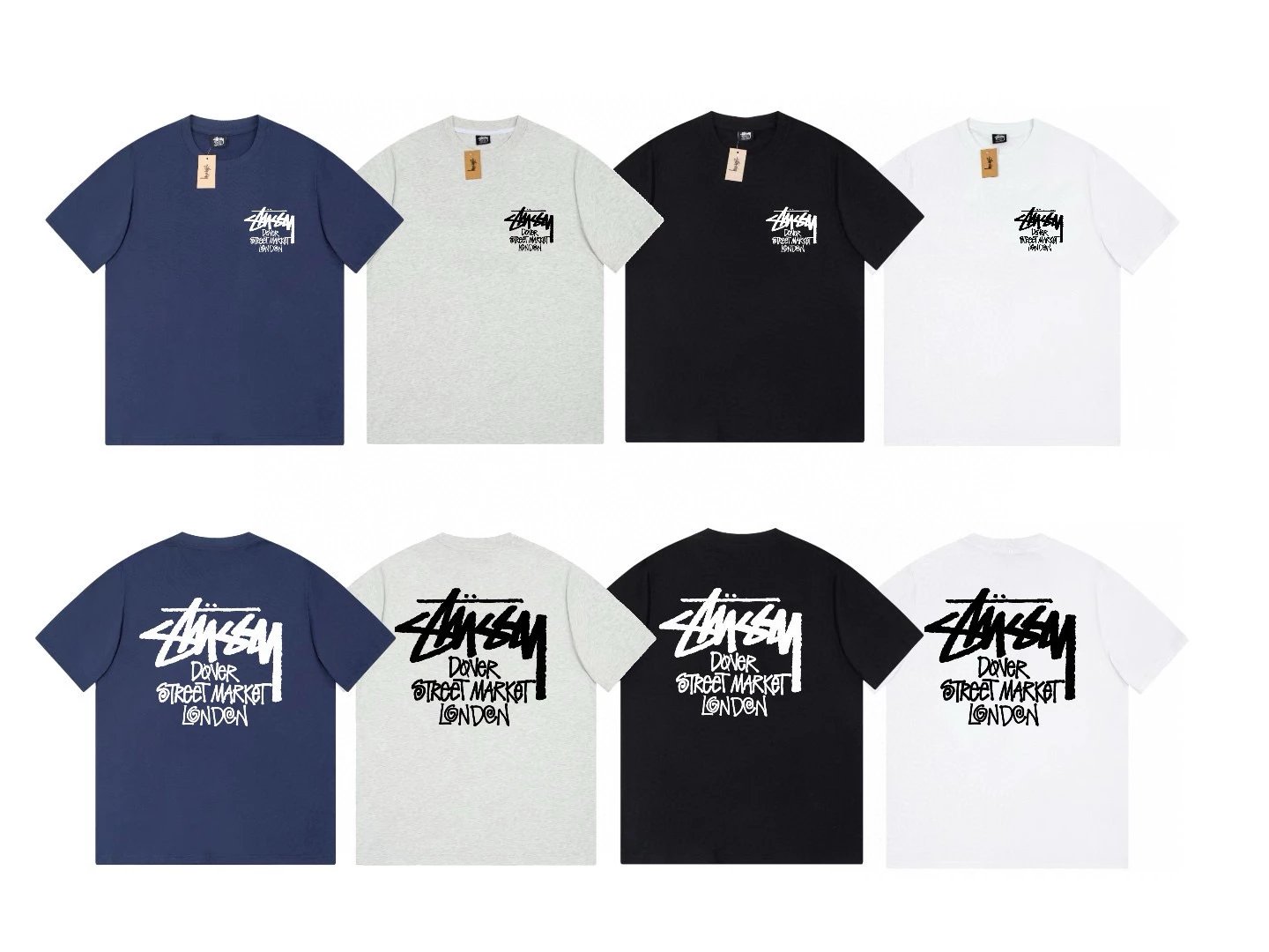 Stussy T-shirt Top Version Classic Basic logo Printed round Neck Loose Summer Couple Short Sleeve T T-shirt Fashion