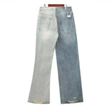 Balenciaga Jeans Back Body Letter Sticker Label logo25ss Spring Summer New Straight Slim Fit Jeans Unisex Loose Fit Long Pants