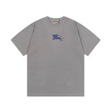 Burberry T-shirt Letter Embroidery logo round Neck Short Sleeve25ss New pure cotton T Unisex T-Shirt OS Loose Fit Base Shirt Top Half Sleeve T-Shirt