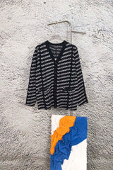 Balenciaga Sweater Full Print Bullet Screen Knit Cardigan Unisex Outerwear Long Sleeve Soft Lazy Style Sweater Coat Thickened Versatile Casual Wear