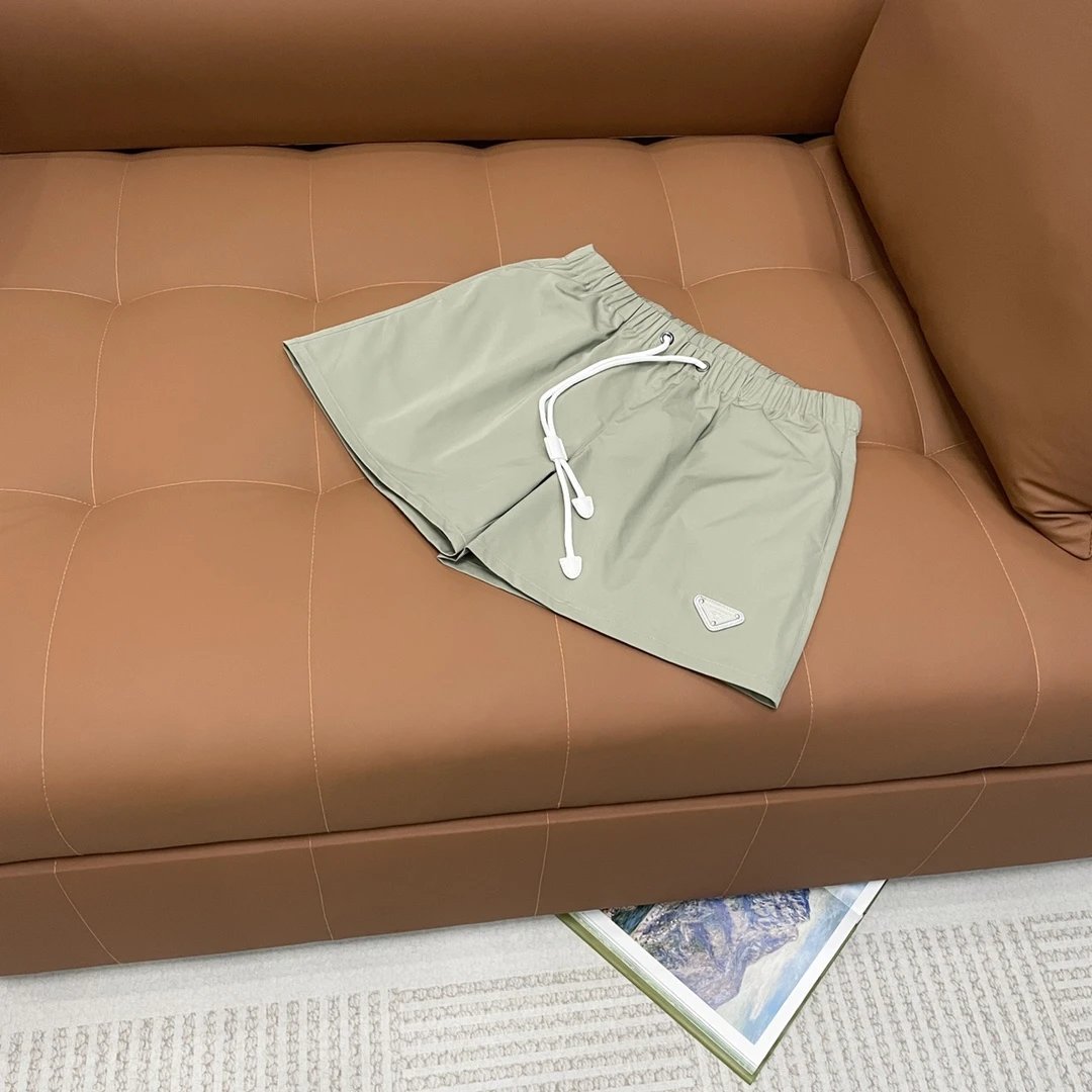 PRADA Shorts Front Triangle Label Patch logo Five-point Shorts25ss New Drawstring Casual5Two-Piece Casual Sweatpants Summer Pants Unisex Pure Cotton Sweatpants