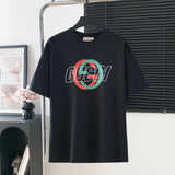 Gucci T-shirt Chest Print Logo Logo Crew Neck Short Sleeve25ss New pure cotton T Unisex T-Shirt OS Loose Fit Base Shirt Top Half Sleeve T-Shirt