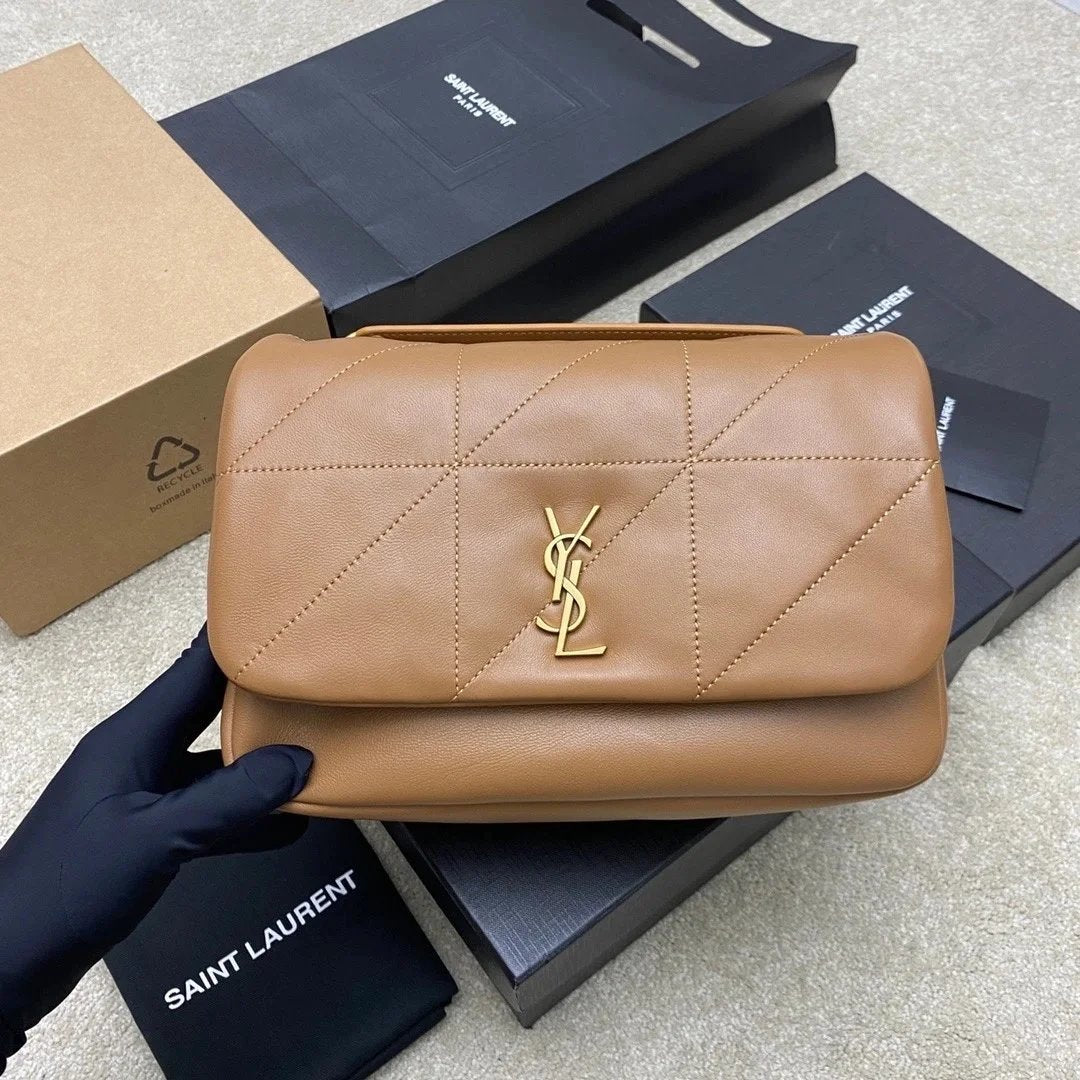 YSL Women's Bag Top version 【Super Original】Sunkeen Autumn and Winter New JAMIE Bag4.3Large Tote Bag Sheepskin Patent Leather Large Capacity Shopping Bag Backpack Men's and Women's Bags Extra Large Size Hobo Bag Small Size Jamie Messenger Bag Leisure Bag