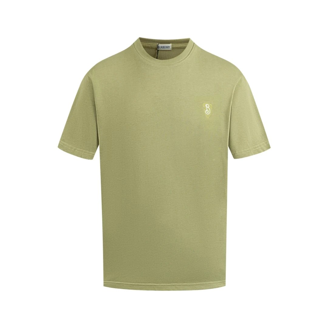 Burberry T-shirt Classic Shield on the Chest B Letter Embroidery logo round Neck Short Sleeve25ss New Pure Cotton Unisex Style T Casual T-Shirt Base Layer Shirt OS Loose Fit Half Sleeve Top Plus Size