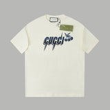 Gucci T-shirt Classic Cherry Resin Thick Plate Print logo round Neck Short Sleeve25ss New Pure Cotton Half-Sleeve Top Unisex T Casual T-Shirt Base Layer Shirt OS Loose design