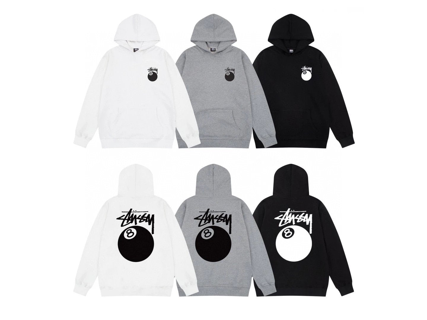 Stussy Hoodie Top Meimei Fashion Brand Classic Basic Style Hoodie World Parade Men's and Women's Couple Hooded Dice Sweater