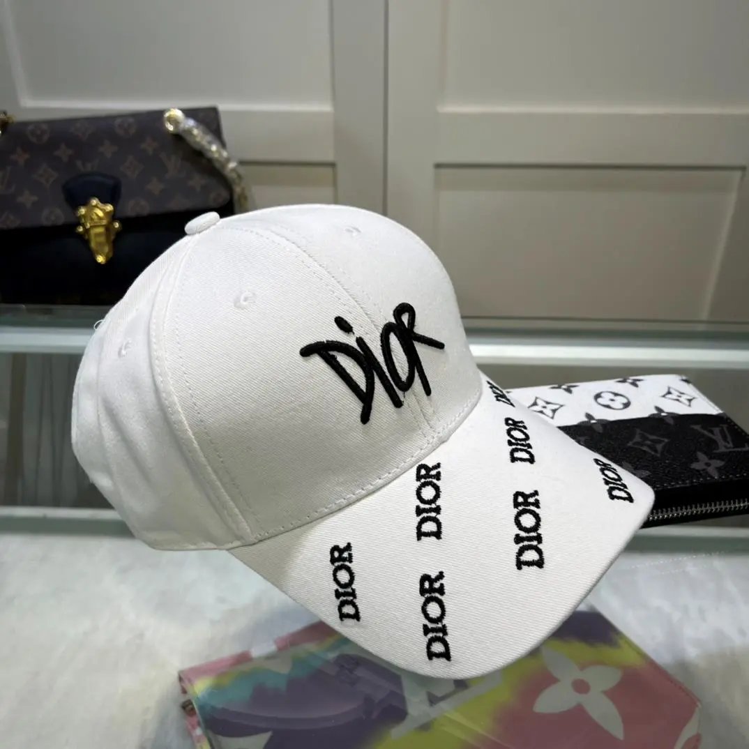 Dior Hat Classic24New Letters logo Embroidered Sun Protection Hat Dome Casual Women's Sunshade Baseball Cap